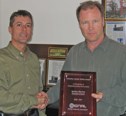 Vortex awarded Industry Leader Safety award from Signal